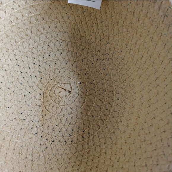 Floppy Wide Brim Summer Sun Beach Hat Natural Color Blue Ribbon Paper - Picture 6 of 11